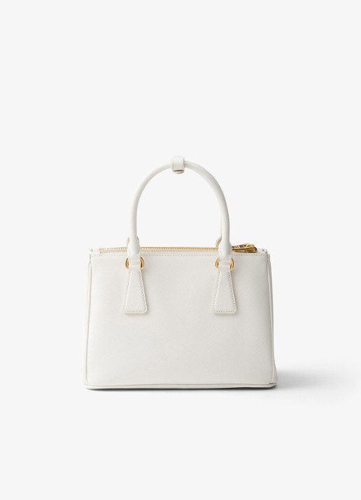 Prada Galleria Small handtas van kalfsleer - achterkant 7 wit