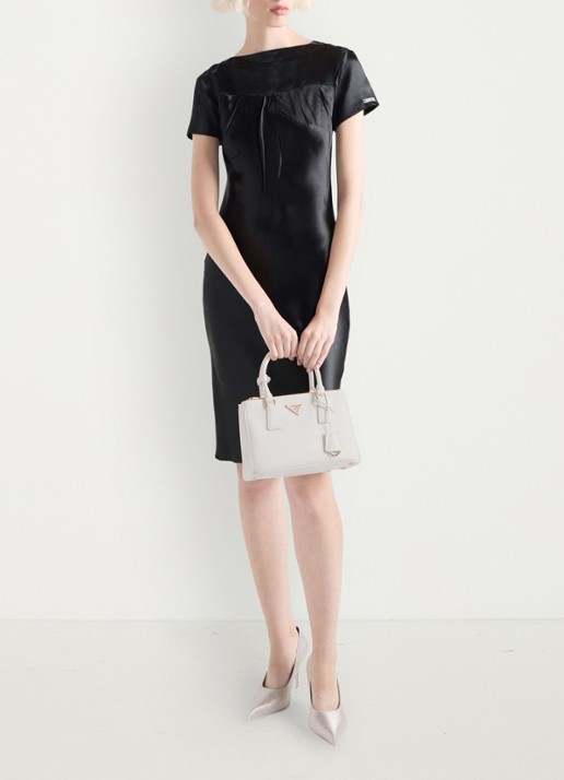 Prada Galleria Small handtas van kalfsleer - voorkant 6 wit