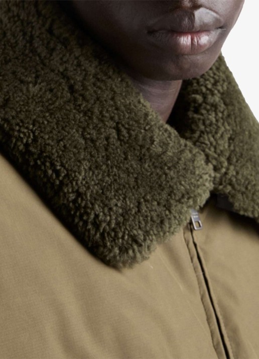 Prada Gewatteerd jack met donsvulling en klepzakken - detail 3 mosgroen