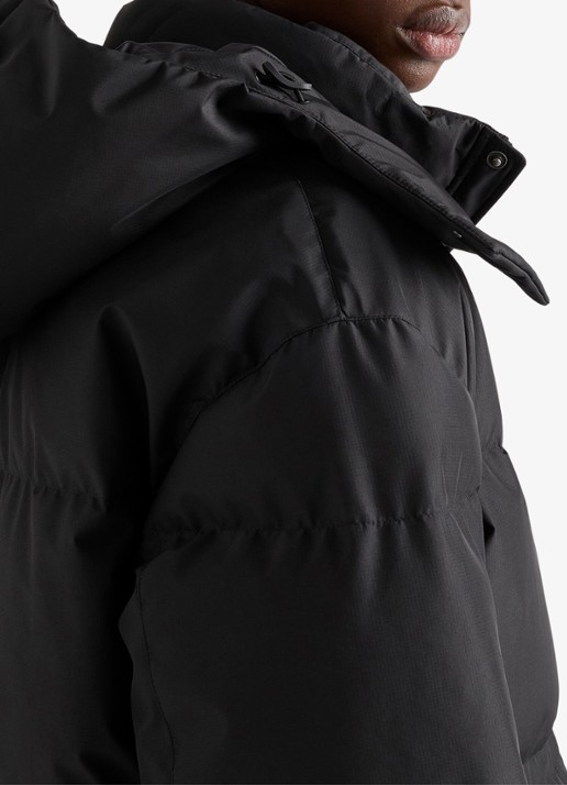 Prada Gewatteerde parka met donsvulling en klepzakken - detail 3 zwart