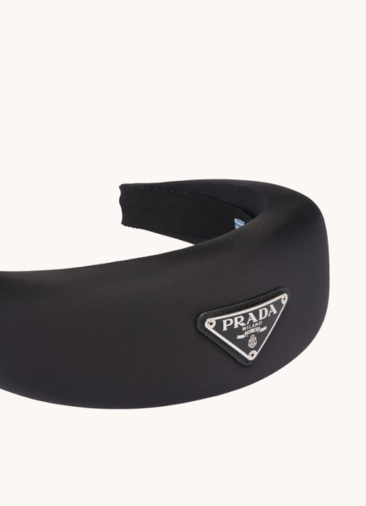 Prada Haarband met logo - detail 3 zwart