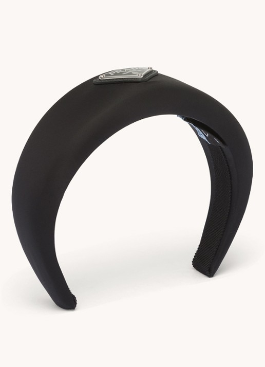 Prada Haarband met logo - voorkant zwart