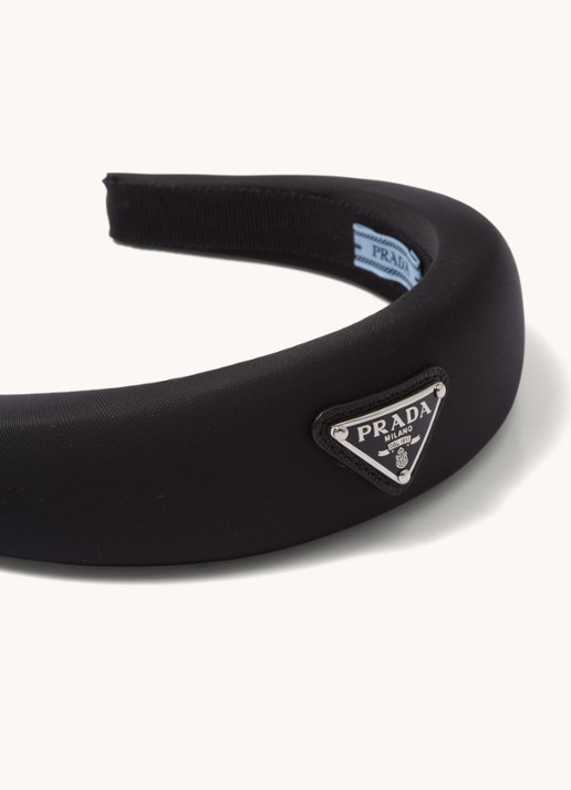 Prada Haarband met logo - achterkant 2 zwart
