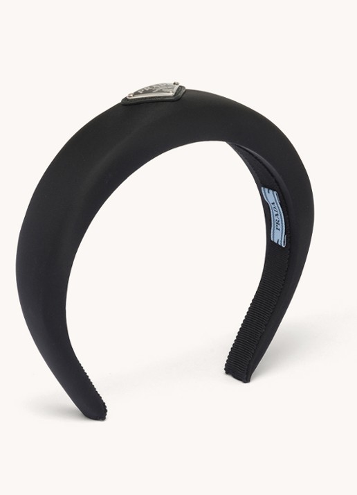 Prada Haarband met logo - voorkant zwart