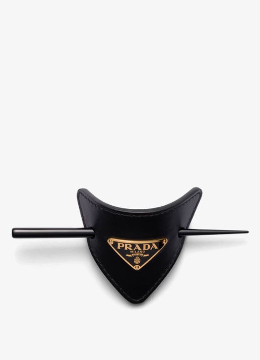 Prada Haarclip van leer