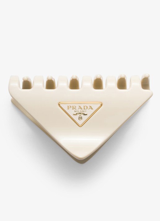 Prada Haarklem met logo - voorkant 2 gebroken wit