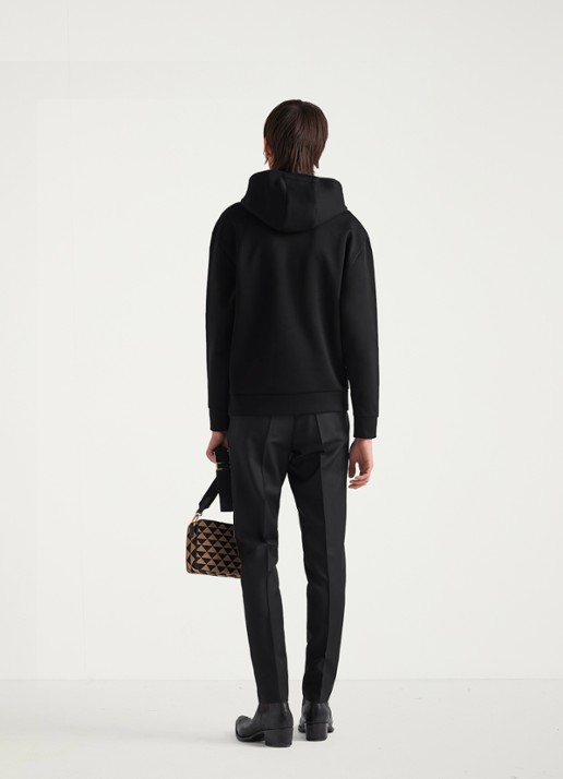Prada Hoodie met logo - achterkant 3 zwart