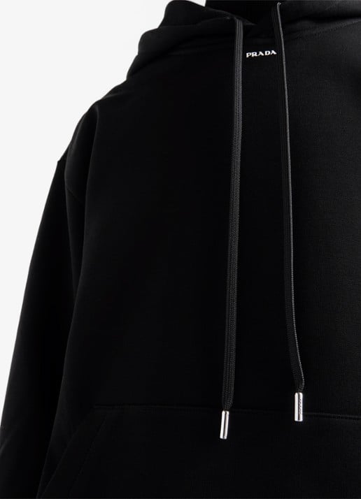 Prada Hoodie met logo - detail 2 zwart