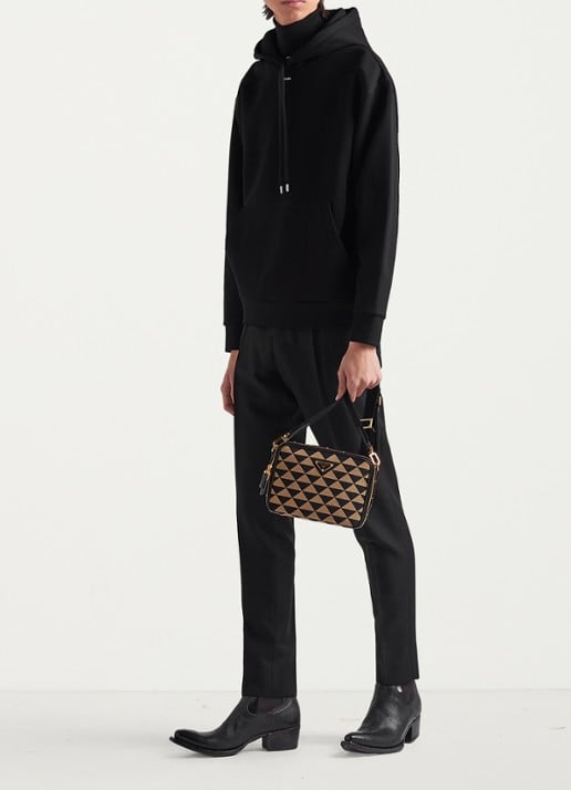 Prada Hoodie met logo - voorkant 5 zwart