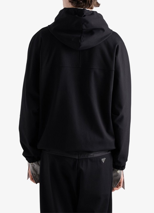 Prada Jack met logo en capuchon - achterkant 3 zwart