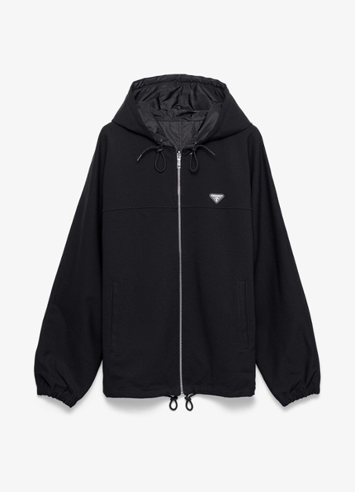 Prada Jack met logo en capuchon - voorkant 4 zwart