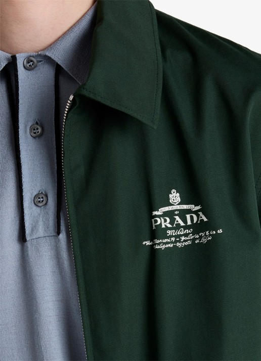 Prada Jack met logo en steekzakken - detail 6 donkergroen