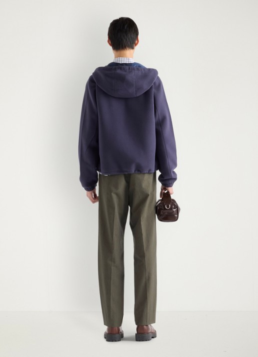 Prada Jack met steekzakken en capuchon - achterkant 5 donkerblauw