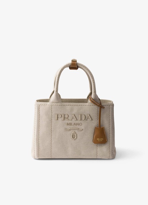 Prada Jardinière Small handtas met leren details en logo