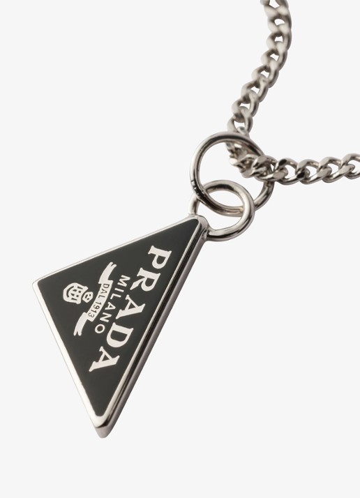 Prada Ketting met hanger - detail 3 zilver
