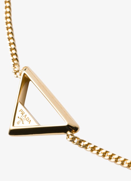 Prada Ketting met logo - voorkant 2 goud