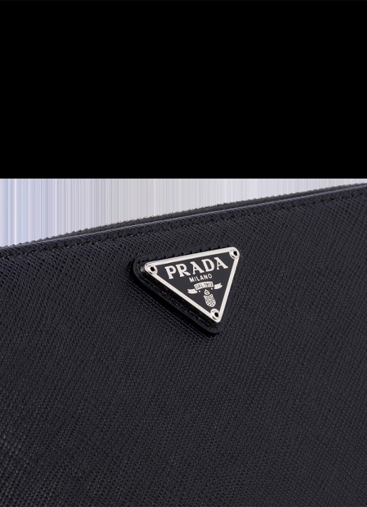 Prada Large portemonnee van kalfsleer - detail 5 diepzwart