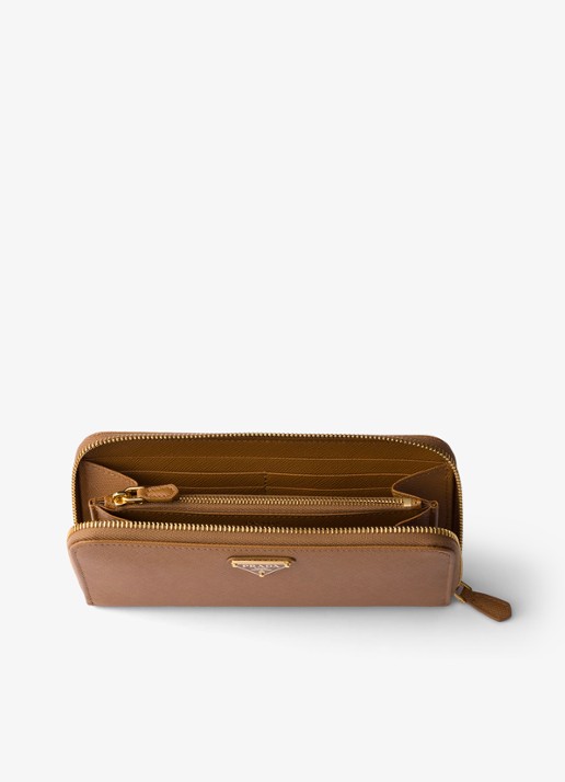 Prada Large portemonnee van kalfsleer - voorkant 4 camel
