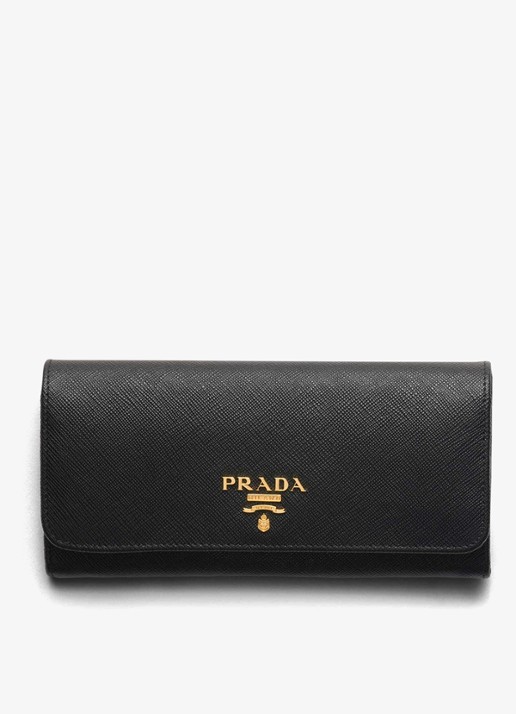 Prada Large portemonnee van leer