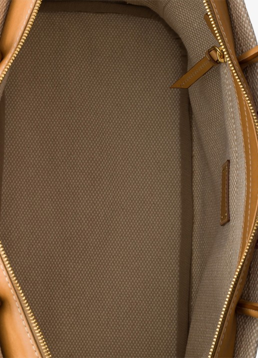 Prada Large schoudertas met leren details - detail 3 donkerbeige