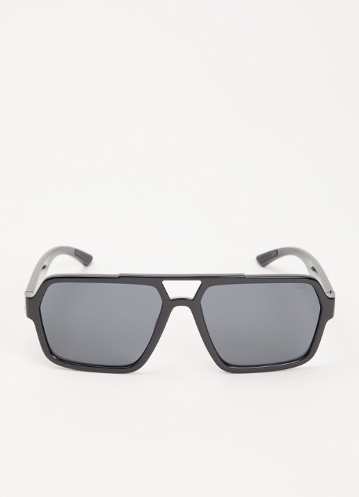 Prada Linea Rossa Piloten zonnebril gepolariseerd PSA06S - detail 2 zwart