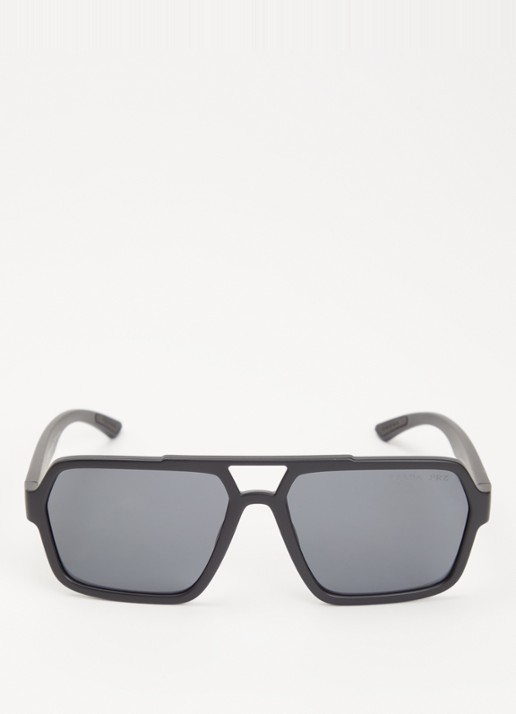 Prada Linea Rossa Piloten zonnebril gepolariseerd PSA06S - detail zwart