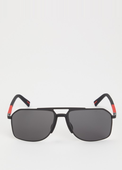 Prada Linea Rossa Piloten zonnebril PS B51S - detail 2 zwart