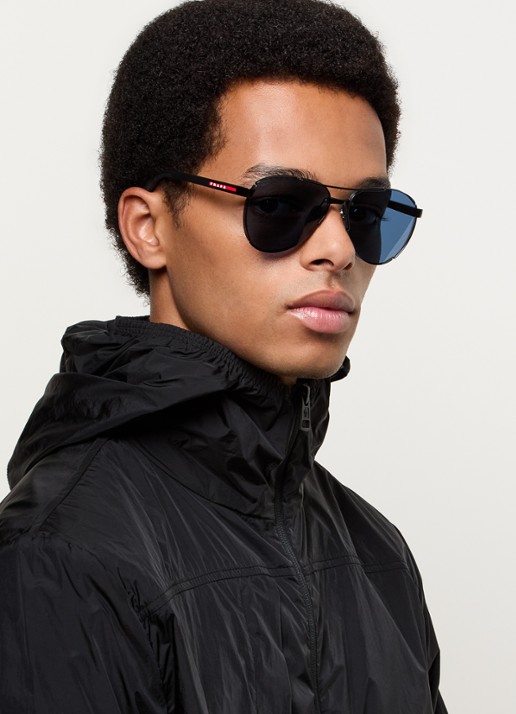 Prada Linea Rossa Piloten zonnebril PS51YS - voorkant 2 zwart