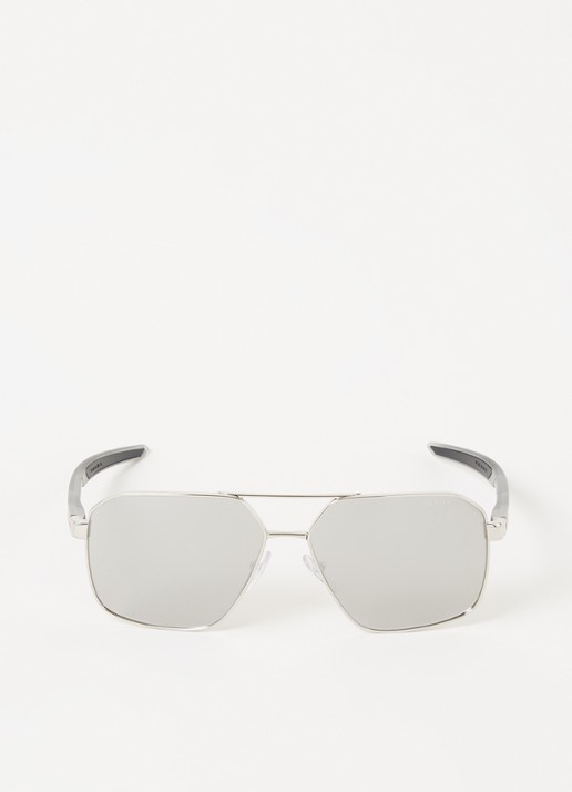 Prada Linea Rossa Piloten zonnebril PS55WS - voorkant 2 zilver