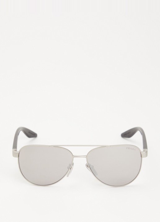 Prada Linea Rossa Piloten zonnebril PSA52S - detail 2 grijs