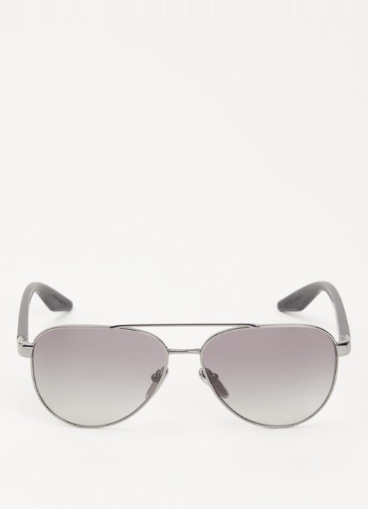 Prada Linea Rossa Piloten zonnebril PSA52S - detail antraciet