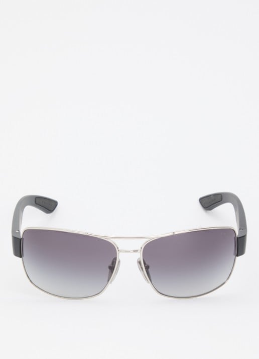 Prada Linea Rossa Piloten zonnebril PSB52 - detail 2 zwart
