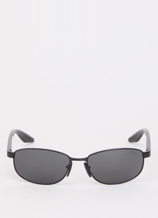 Prada Linea Rossa Retro zonnebril PS B53S - detail zwart