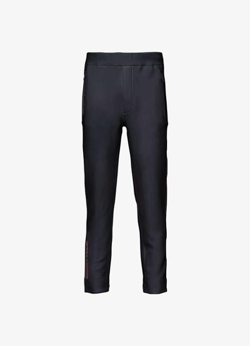 Prada Linea Rossa slim fit joggingbroek met ritszakken - voorkant zwart