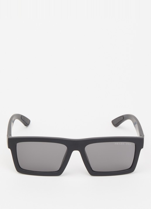 Prada Linea Rossa Wayfarer zonnebril gepolariseerd PSA07S - detail zwart