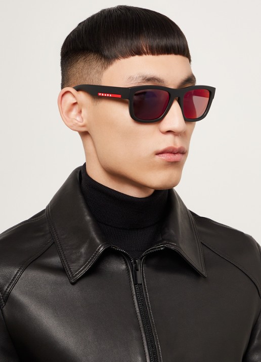 Prada Linea Rossa Zonnebril PS01ZS  - voorkant 5 zwart