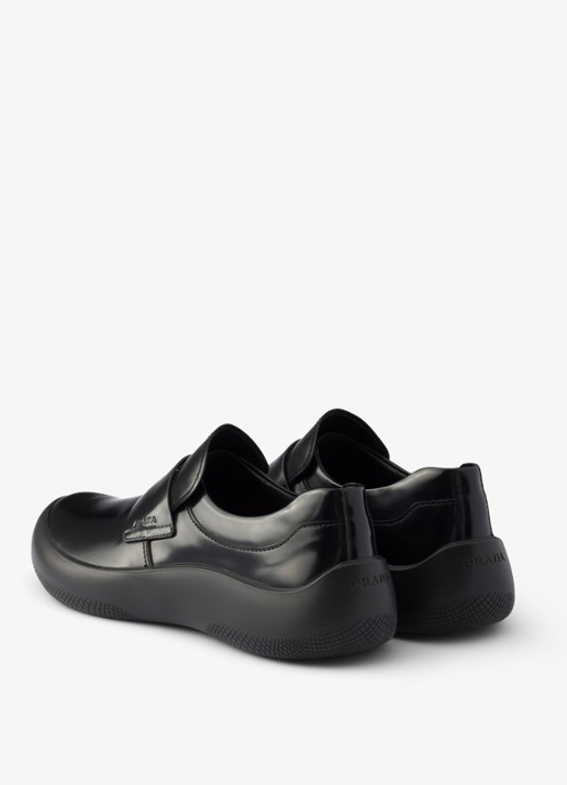 Prada Loafer van kalfsleer met glanzende finish - achterkant 7 zwart