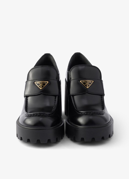 Prada Loafer van kalfsleer - detail 2 zwart