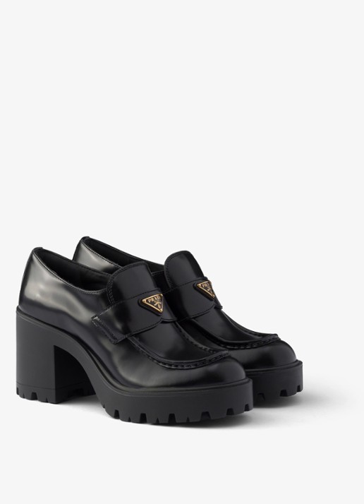 Prada Loafer van kalfsleer - voorkant 6 zwart
