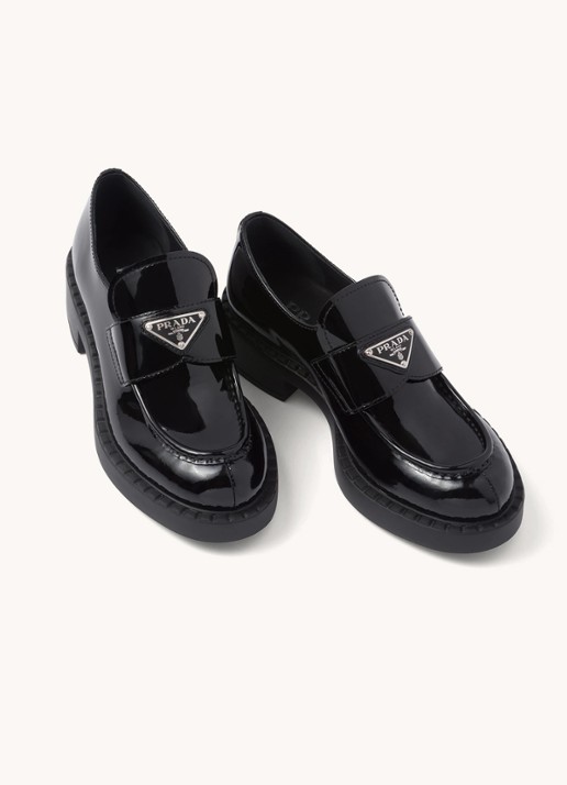 Prada Loafer van leer - detail zwart