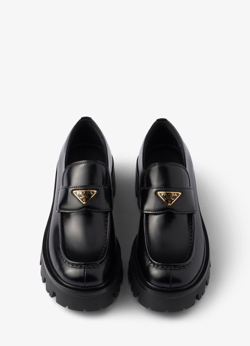 Prada Loafer van leer - detail zwart