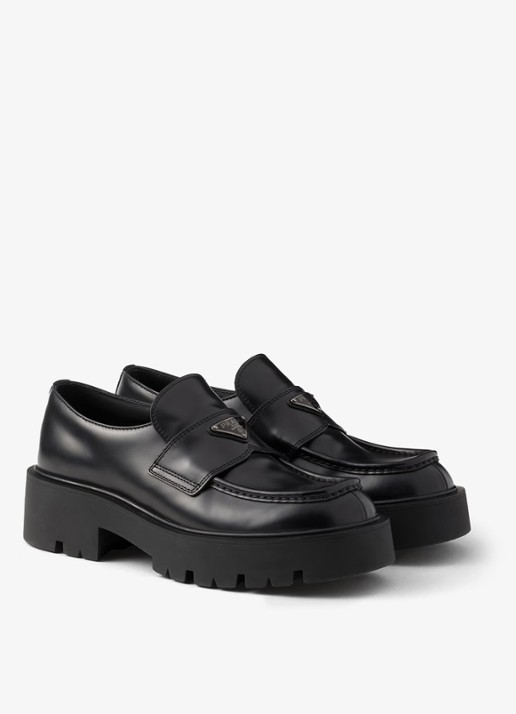 Prada Loafer van leer - voorkant 5 zwart