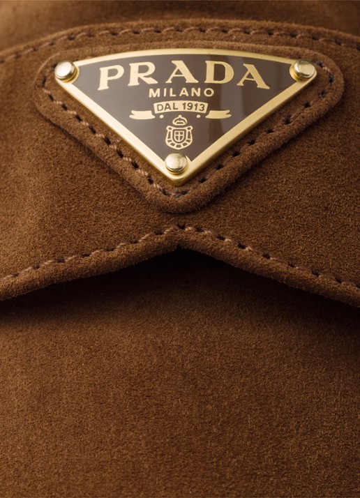 Prada Loafer van suède - detail 2 bruin