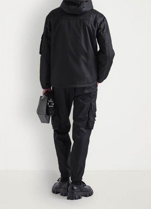Prada Loose fit cargobroek met klepzakken - achterkant 4 zwart