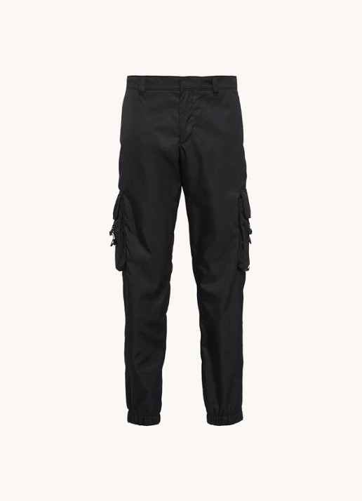 Prada Loose fit cargobroek met klepzakken - voorkant zwart