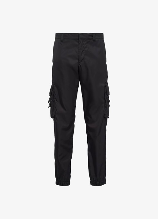 Prada Loose fit cargobroek met klepzakken - voorkant 5 zwart