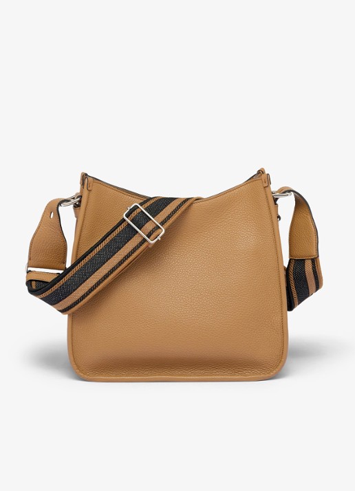 Prada Medium schoudertas van kalfsleer - achterkant 3 cognac