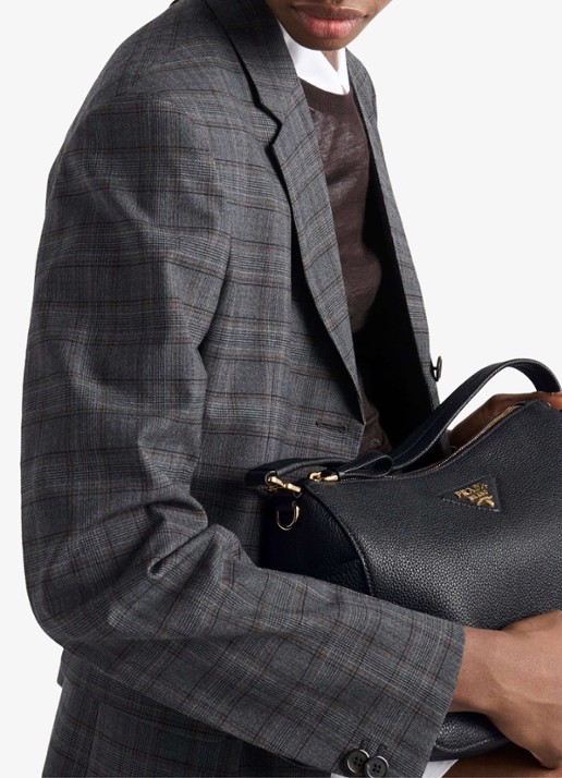 Prada Medium schoudertas van kalfsleer - detail 6 zwart