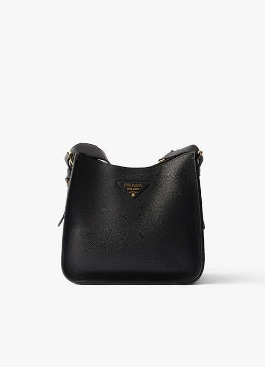Prada Medium schoudertas van kalfsleer - voorkant 3 zwart
