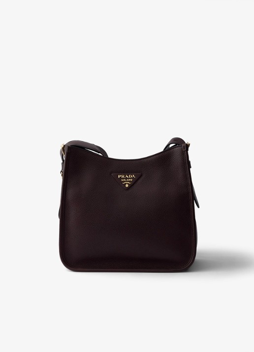 Prada Medium schoudertas van kalfsleer - voorkant 5 donkerbruin